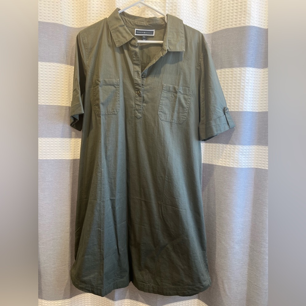 Karen Scott knee length shirt dress.